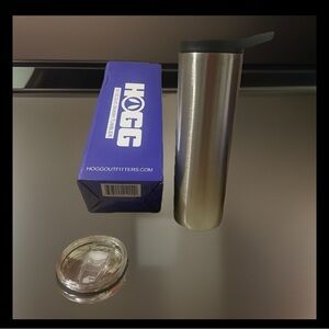 HOGG Outfitters 30oz Skinny Tumbler Stainless Steel w/ 2 Lids & Straw NEW